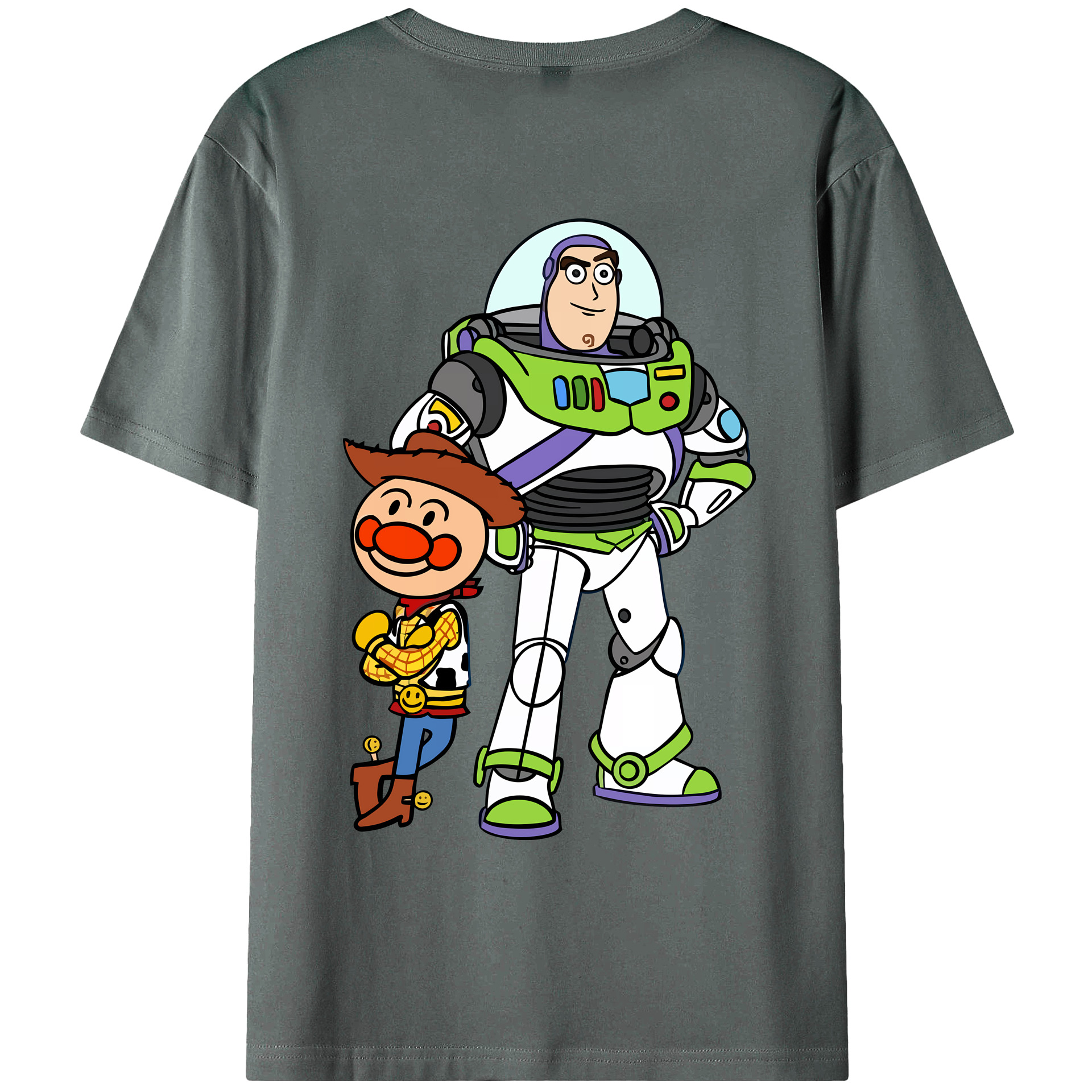 （画像用） アンパンマン Anpanman 綿100％ メンズ半袖Tシャツ（バックプリント） 通気性